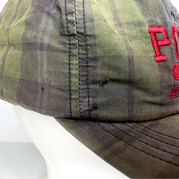 Vintage Polo Ralph Lauren 1994 Plaid Fleece Lined Cap Baseball Hat - Picture 7 of 7